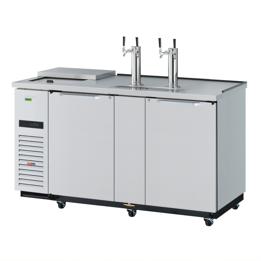 Product image #1 for Turbo Air Super Deluxe Club Top 3 Half-Barrel Keg Beer Dispenser with 2 Columns and 2 Swing Doors