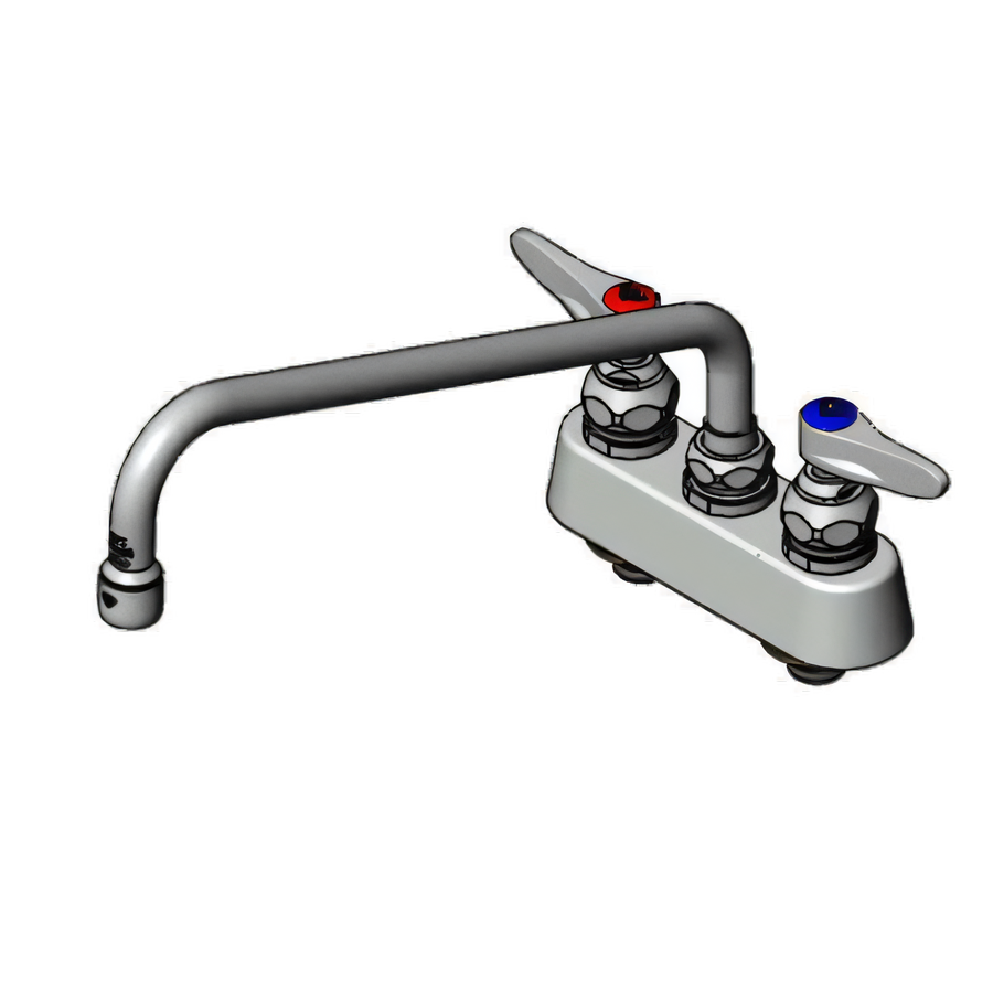 Product image #1 for T&S Brass B-1103 Deck-Mount Workboard Faucet with 12-Inch Swing Nozzle, 3-1/2-Inch Centers, Low Lead, ADA Compliant