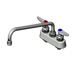 Thumbnail image #1 for T&S Brass B-1103 Deck-Mount Workboard Faucet with 12-Inch Swing Nozzle, 3-1/2-Inch Centers, Low Lead, ADA Compliant