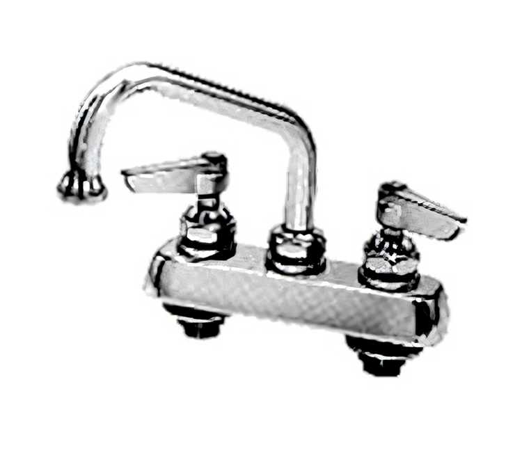 Product image #1 for T&S Deck-Mount Manual Faucet with 8-Inch Swing Spout, 4-Inch Centers, Low Lead