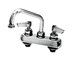 Thumbnail image #1 for T&S Deck-Mount Manual Faucet with 8-Inch Swing Spout, 4-Inch Centers, Low Lead
