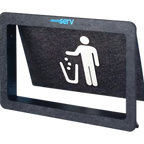 Thumbnail image #1 for Vollrath MT-1 Vertical Flush-Mount Countertop Trash Receptacle Door, ABS Plastic, White Trash Symbol, 7 1/2 x 10 5/8 Inches