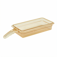Cambro H-Pan 1/3 Size High Heat Plastic Food Pan with Single Handle, 2-1/2