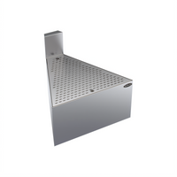 Krowne Royal Series 45° Front Corner Underbar Drainboard Filler, 24-Inch Front-to-Back, Stainless Steel