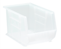 Quantum Clear Stack and Hang Bin with Divider Slot, 8-1/4 x 13-5/8 x 8 Inches