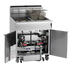 Thumbnail image #1 for Imperial Triple 50 lb Open-Pot Gas Floor Fryer with Built-In Space Saver Filter System, Stainless Steel