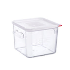 Thumbnail image #1 for CFS Brands Araven 31853 6.3 Qt Square Clear Polycarbonate Food Storage Container with Airtight Lid Case of 6