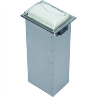 Classic In-Counter Fullfold Napkin Dispenser with Clear Face and Stainless Steel Frame, 750+ Capacity