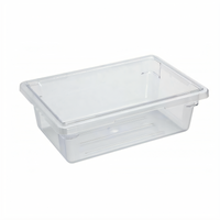 Clear Rectangular Stackable Polycarbonate Food Storage Container, 12 x 18 x 6 Inch