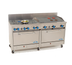 Thumbnail image #1 for Comstock-Castle 72-Inch Commercial Gas Range with 6 Star Burners, 36-Inch Char-Broiler, and 2 Extra-Wide Ovens