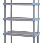 Thumbnail image #1 for Quantum Millenia QP187274SS-5 72"W x 18"D x 74"H 5-Shelf Solid Polymer Stationary Starter Shelving Unit