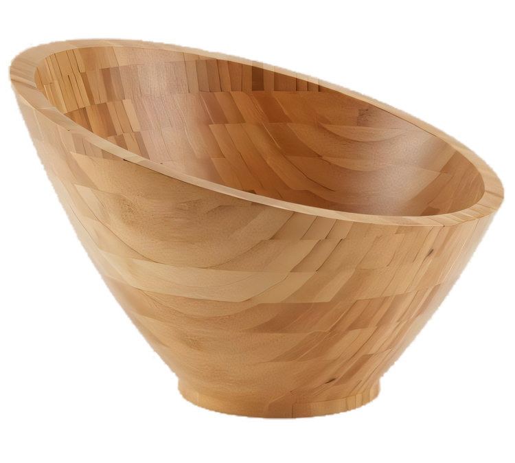 Product image #1 for American Metalcraft 80 oz. Round Angled Bamboo Bowl, 11-1/2 Inch Dia. x 7-1/4 Inch H