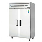 Thumbnail image #1 for Everest Refrigeration ESRF2A 2-Section Dual-Temperature Reach-In Refrigerator/Freezer, 22 Cu. Ft. Each, Top-Mounted Self-Contained, Stainless Steel