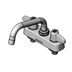 Thumbnail image #1 for equip 4-Inch Centers Deck Mount Workboard Mixing Faucet with 6-Inch Swing Nozzle