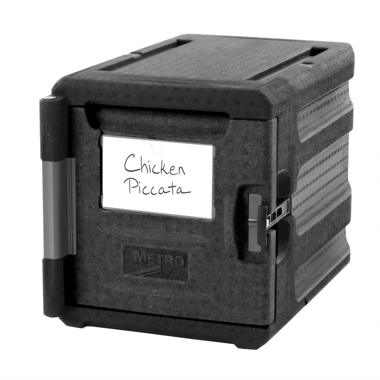 Product image #1 for Metro Mightylite ML300-BL 4-Pan Front-Load Insulated Food Pan Carrier, Black