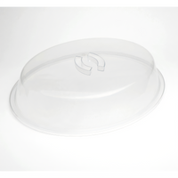 American Metalcraft 28-Inch Oval Serving Tray Cover, Clear Antimicrobial ABS