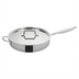 Thumbnail image #1 for Winco Tri-Gen 6 Qt Tri-Ply Stainless Steel Induction-Ready Sauté Pan with Cover and Helper Handle