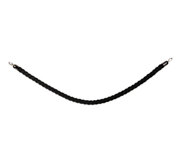 Product image #1 for Securit Black Braided Barrier Rope with Chrome Ends, 2-Inch Diameter x 60-Inch Length