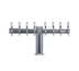 Thumbnail image #1 for Metropolis T-Style 8-Faucet Countertop Glycol-Cooled Draft Beer Tower, Polished Stainless Steel