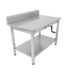 Thumbnail image #1 for John Boos ADA Adjustable-Height Stainless Steel Work Table with 5-Inch Backsplash and Undershelf, 48 x 30 Inches