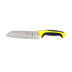 Thumbnail image #1 for Mercer Culinary Millennia Colors 7-Inch Yellow Santoku Knife, Stamped High Carbon Japanese Steel, Granton Edge