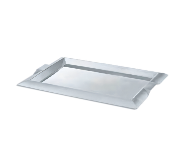 Product image #1 for Vollrath Medium Rectangular Stainless Steel Serving Tray with Integral Handles, 10 x 18 Inches