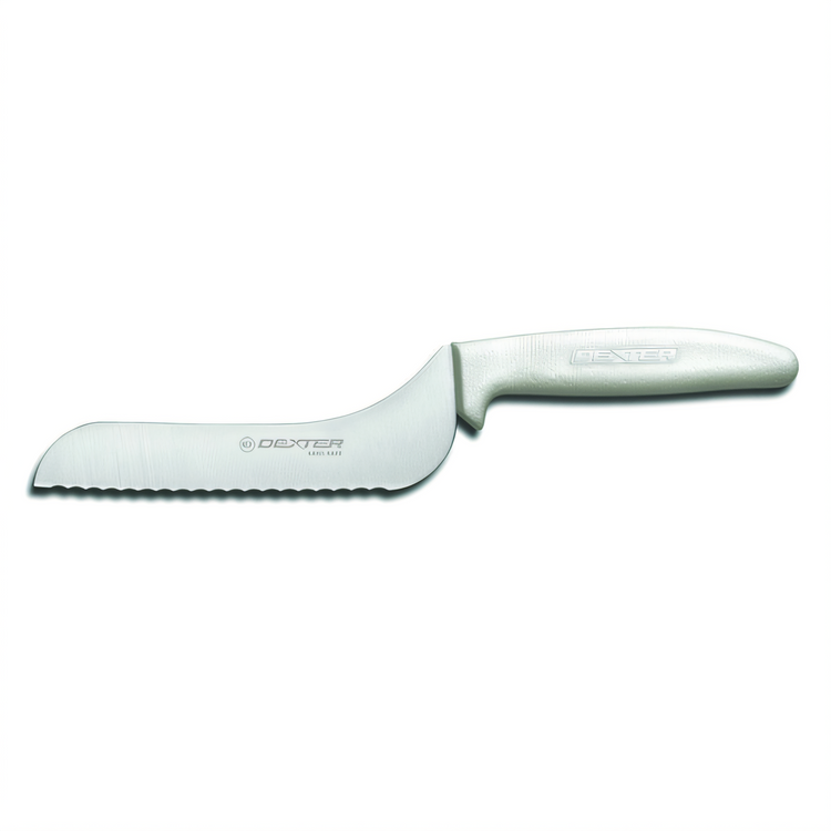 Product image #1 for Dexter Russell Sani-Safe 7-Inch Scalloped Offset Utility Slicer Knife with White Polypropylene Handle