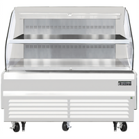 Everest Refrigeration Horizontal Open Air Merchandiser Refrigerator, 73-1/4 Inch W x 34-1/4 Inch D, 15.2 Cu. Ft., White