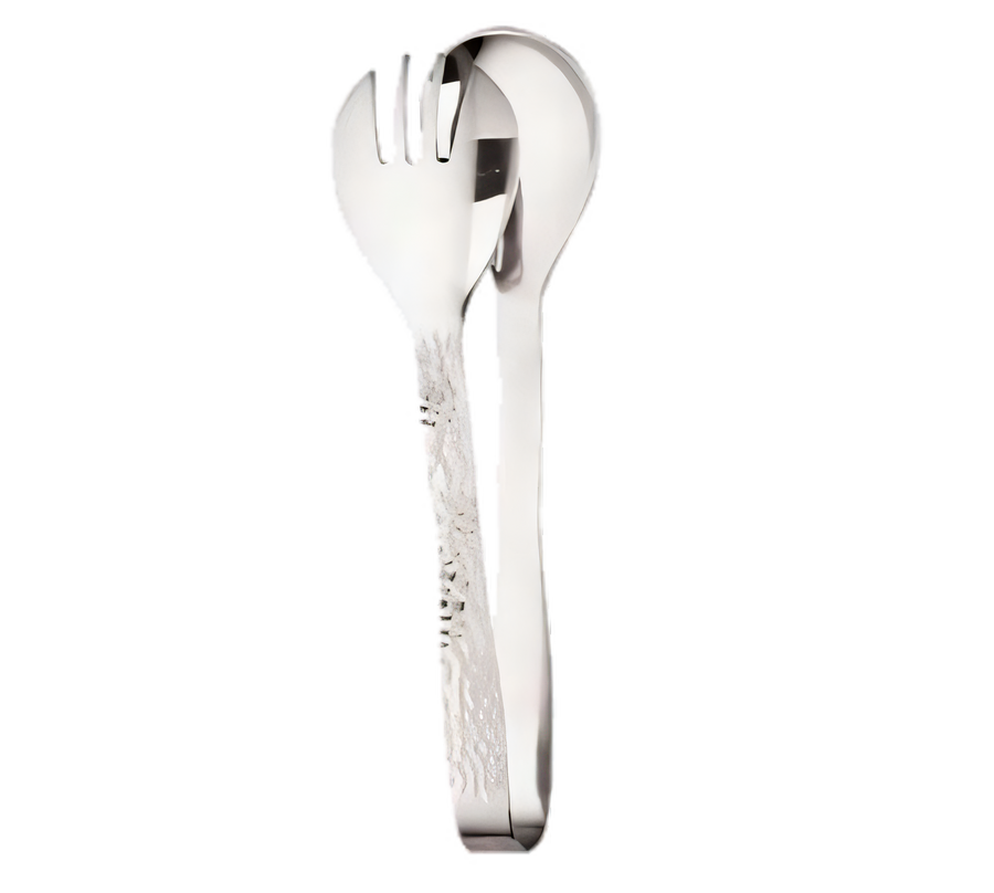 Product image #1 for Hammered Stainless Steel Buffet Serving Tongs, 8 Inch