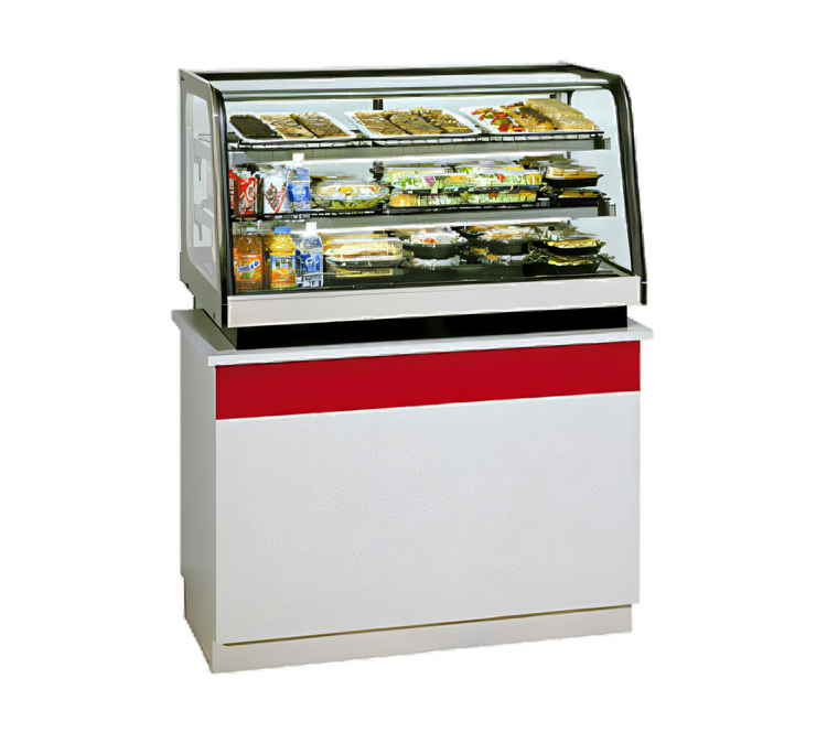 Product image #1 for Federal Industries CRR3628 Countertop Self-Contained Rear-Mount Full-Service Deli Merchandiser, 36 Inch W, Curved Glass Front