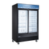 Thumbnail image #1 for Aurora 45 Cu. Ft. Two-Section Black Glass Door Merchandiser Refrigerator