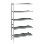 Thumbnail image #1 for Fermod Fermostock 5R59A83-E 5-Tier Polymer Shelving Expansion Unit, 59W x 14D x 83H, 800 lb. Per Shelf, 1 Upright