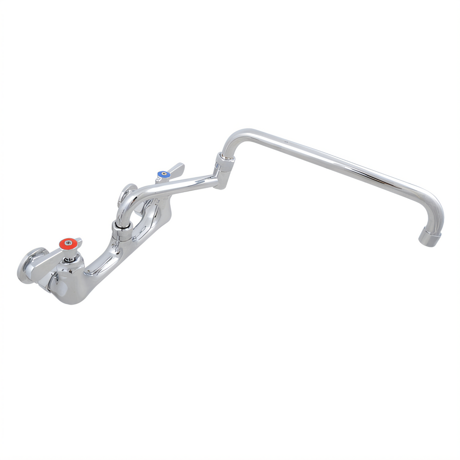 Product image #1 for John Boos Lead Free Heavy Duty Pre-Rinse Faucet with 18-Inch Double Jointed Swing Spout, 8-Inch Centers