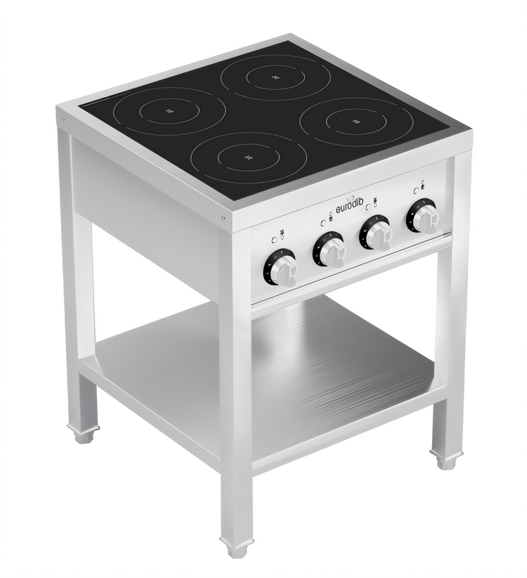 Product image #1 for Eurodib Commercial Freestanding 4-Zone Induction Cooktop, 208V 3-Phase