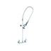 Thumbnail image #1 for T&S Brass EasyInstall 8-Inch Adjustable Wall-Mount Pre-Rinse Unit with Spring Gooseneck, 44-Inch Hose, and 1.15 GPM Spray Valve