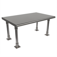 BK Resources Single Table-Mount Bullnose Stainless Steel Overshelf, 36 in. x 24 in.