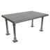 Thumbnail image #1 for BK Resources Single Table-Mount Bullnose Stainless Steel Overshelf, 36 in. x 24 in.