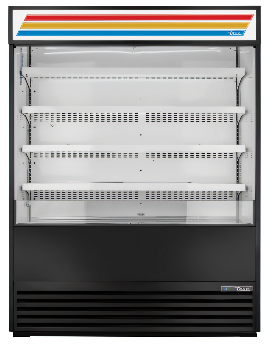 Product image #1 for True 60-Inch Vertical Open Air Merchandiser Refrigerator, Self-Contained R290, Black Exterior