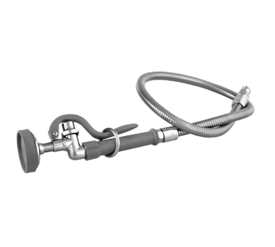 Product image #1 for T&S Brass B-0100-M Pre-Rinse Spray Valve with Automatic Shut-Off and 3 Ft Flexible Stainless Steel Hose
