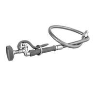 T&S Brass B-0100-M Pre-Rinse Spray Valve with Automatic Shut-Off and 3 Ft Flexible Stainless Steel Hose