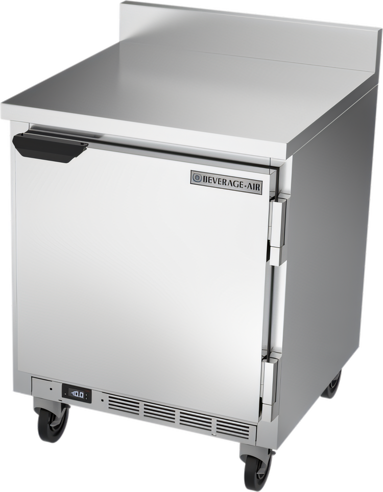 Product image #1 for Beverage-Air WTF27HC-FIP 27-Inch One-Section Worktop Freezer with Solid Door and 4-Inch Backsplash