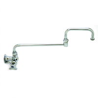 T&S Brass Single-Temperature Wall-Mounted Pantry Faucet with 12-Inch Double-Joint Swing Nozzle