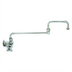 Thumbnail image #1 for T&S Brass Single-Temperature Wall-Mounted Pantry Faucet with 12-Inch Double-Joint Swing Nozzle