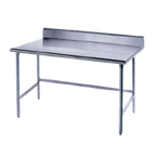 Thumbnail image #1 for Advance Tabco 132-Inch x 24-Inch 16-Gauge 430 Stainless Steel Work Table with 5-Inch Backsplash