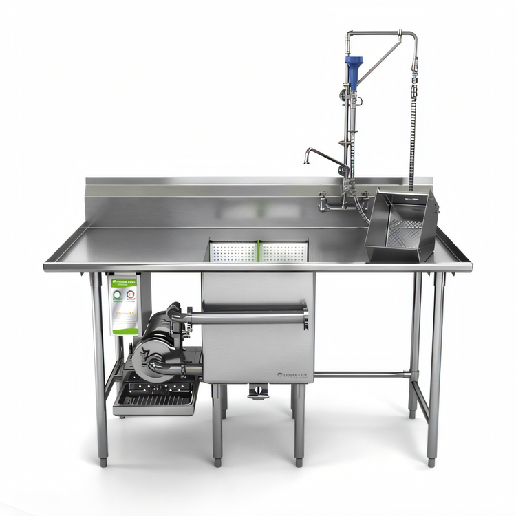Product image #1 for Power Soak Power Prep Unlimited 66-Inch 2-Bay Produce Washing Table, Right-to-Left, 208V/3-Phase