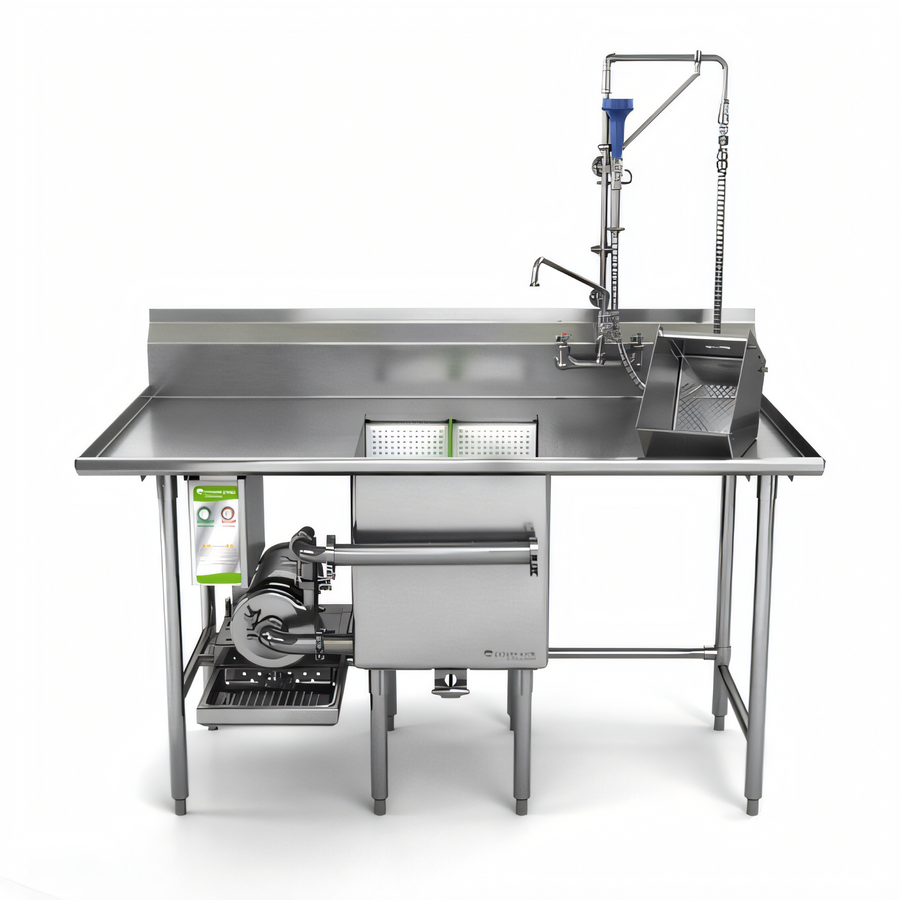 Product image #1 for Power Soak Power Prep Unlimited 66-Inch 2-Bay Produce Washing Table, Right-to-Left, 208V/3-Phase