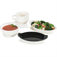 Microwave-Ware Oval Polycarbonate Casserole Dish, 8 oz., 7-1/2 x 4-1/4 In., White