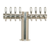 Thumbnail image #1 for Metropolis T-Style 8-Faucet Countertop Glycol-Cooled Draft Beer Tower, Polished Stainless Steel