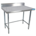 Thumbnail image #1 for BK Resources 84 Inch x 30 Inch 16 Gauge 304 Stainless Steel Work Table with 5 Inch Riser and Open Base