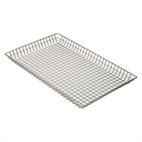 Winco Rectangular Wire Bagel / Pastry Basket, 26 x 16 x 2 Inches